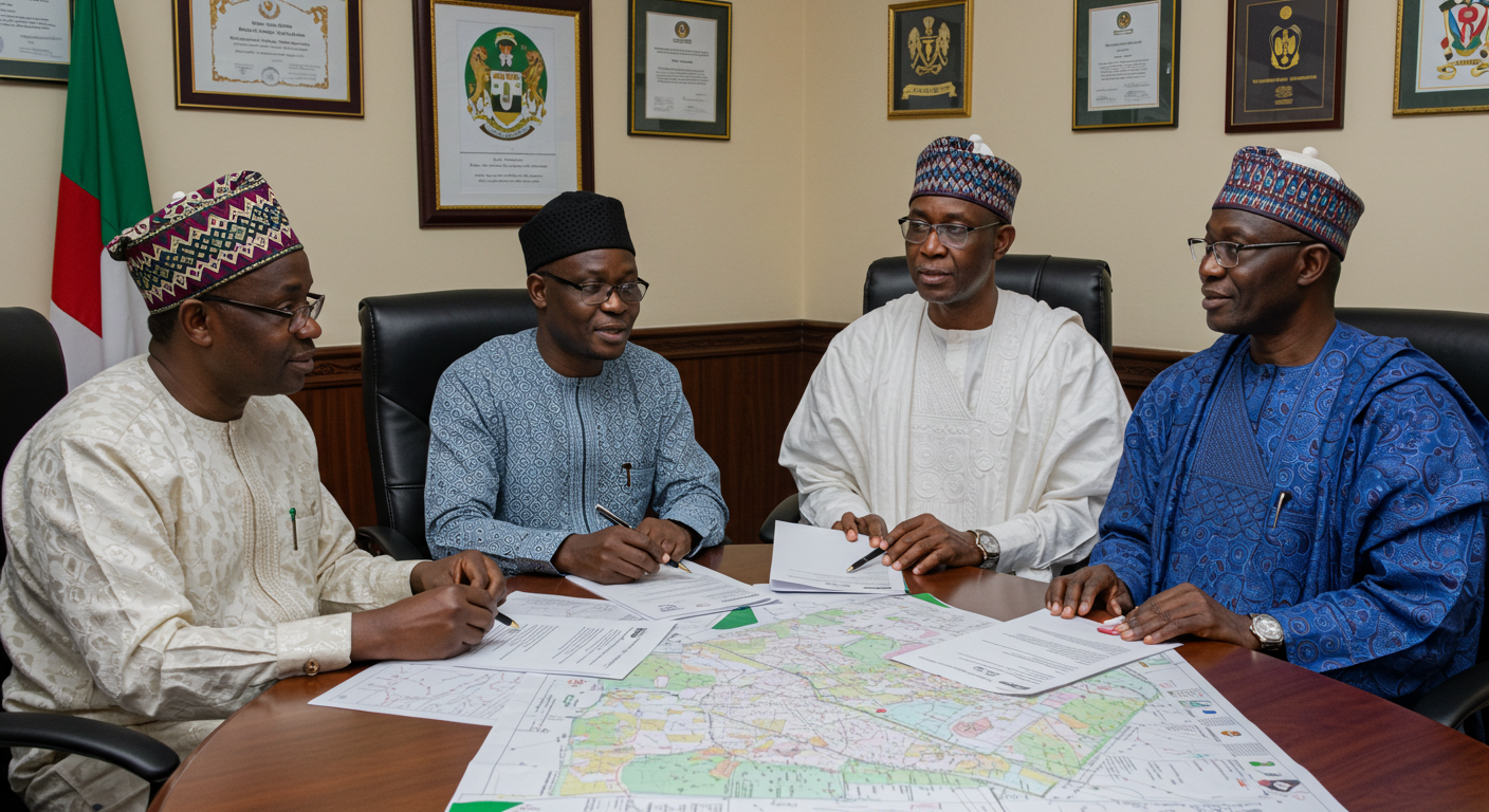 Telecommunication Law - Professionals reviewing maps and documents